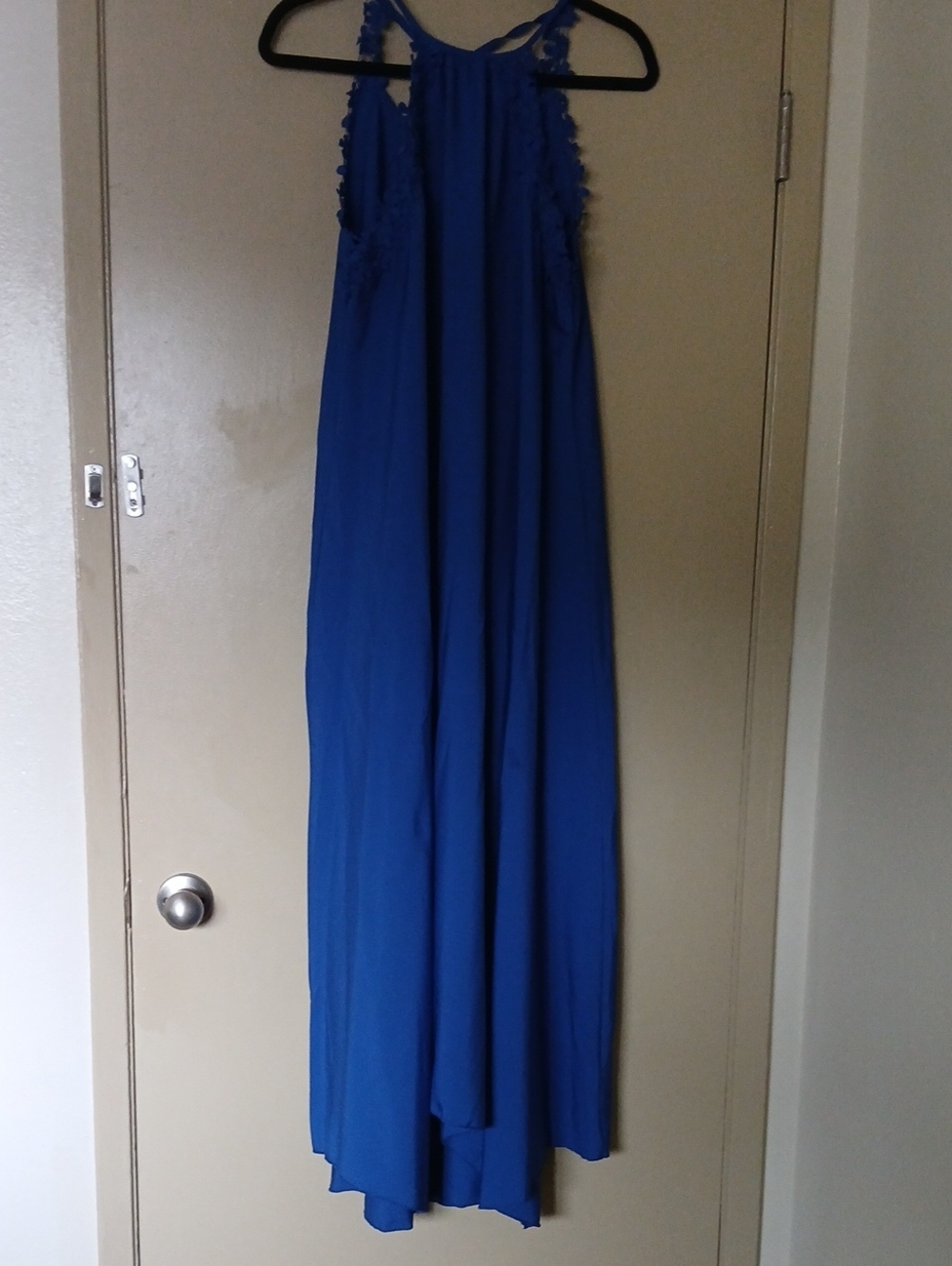 Women's Royal Blue Lace-Trim Dress